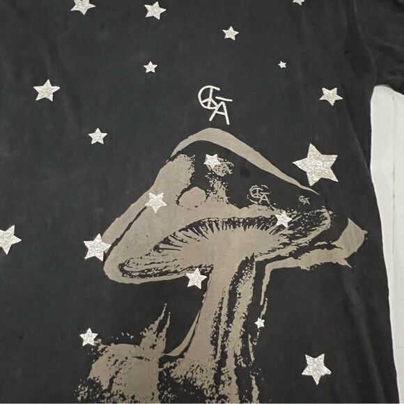 C Bar A Lovestock Ranch by Christian Audigier XXL Stars Mushroom Psychedelic Tee - Picture 14 of 14